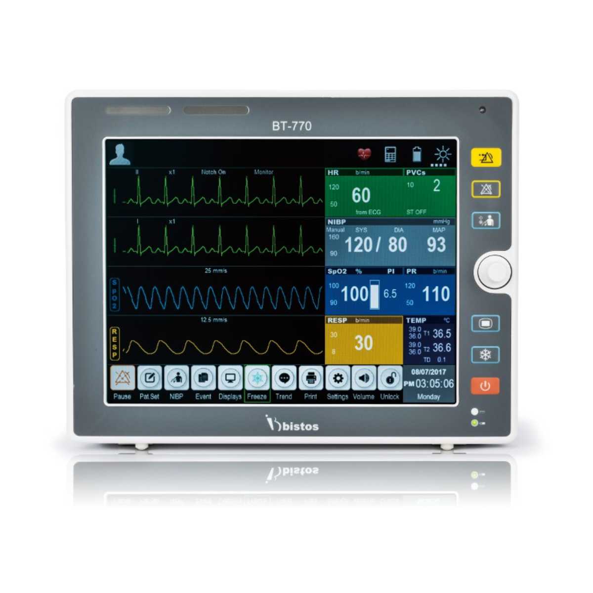 Bistos BT-770-12.1" Touchscreen Patient Monitor