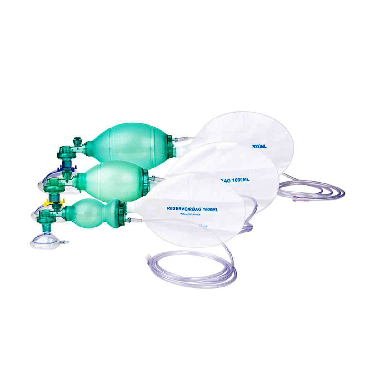 Ambu Spur II Resuscitator, Reservoir Bag, Disposable , Each, Mask size -  Infant, Pediatric, Adult - Lexicon Medical Supply