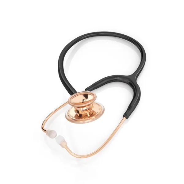 MD One Adult Stethoscope - Black/Rose Gold