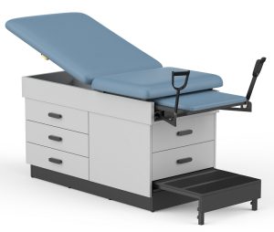 Clinic-5005 Family Practice Gynecology Exam Table with Stirrups and Storage Drawer