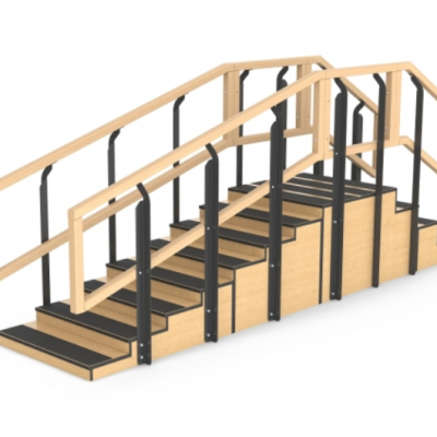 Convertible Rehab Staircase Training Stairs with Platform